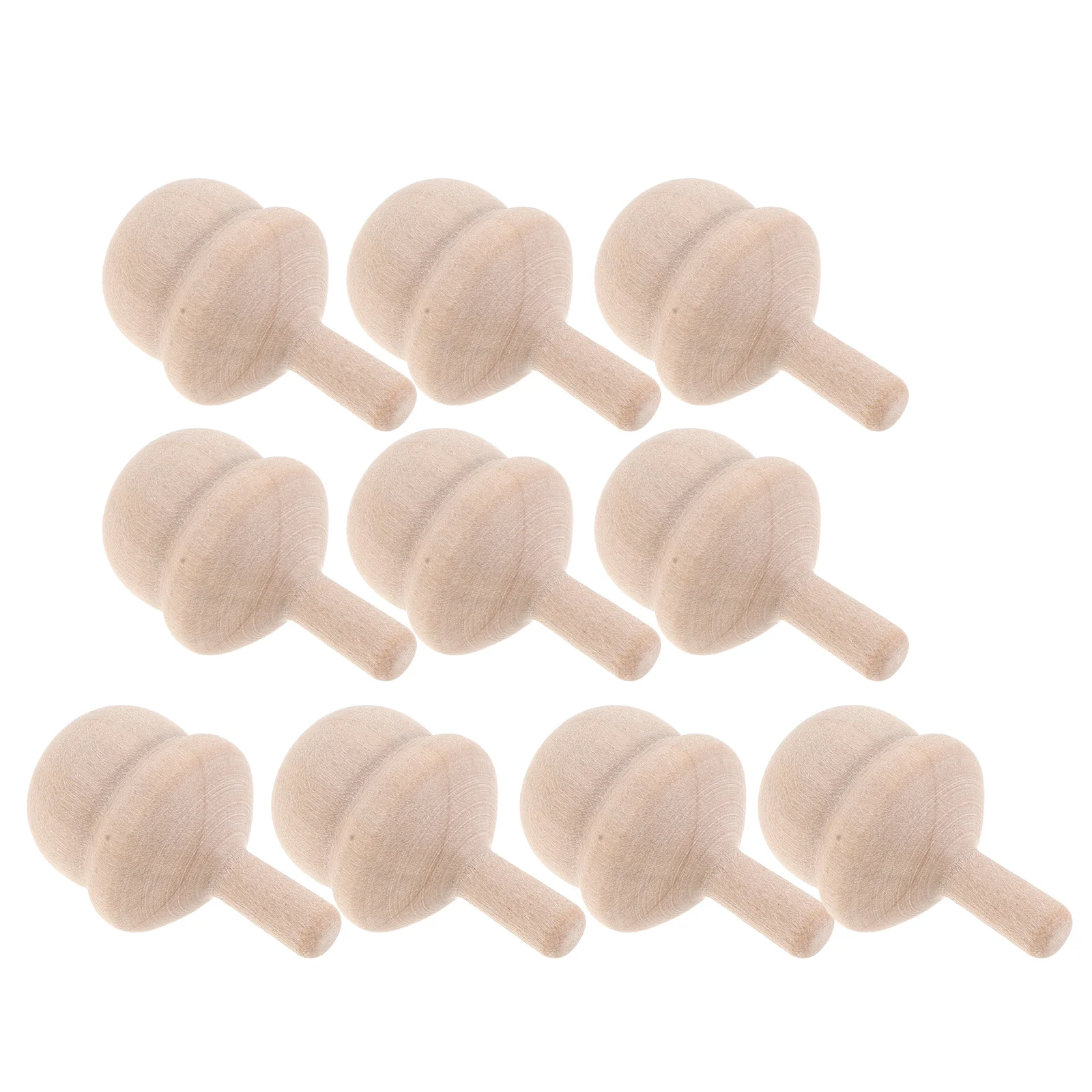 10 قطعة قطع علوية غزل خشبية غير مكتملة أطقم يدوية فارغة للأطفال عطلة الاطفال الحرف الفصول الدراسية المكافآت جوائز الكرنفال