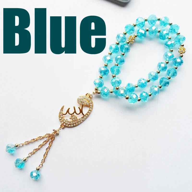 tiki official-website по 1 грн все Office Career Blue Crystal Beads Bracelet Good Quality Muslim Pendant Easter Bracelet Jewelry