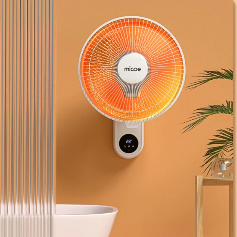 Remote Control Electric Heater Carbon Fiber Fast Heating Wall Heaters 800W Electric Warmer Small Solar Heater for Bathroom Home