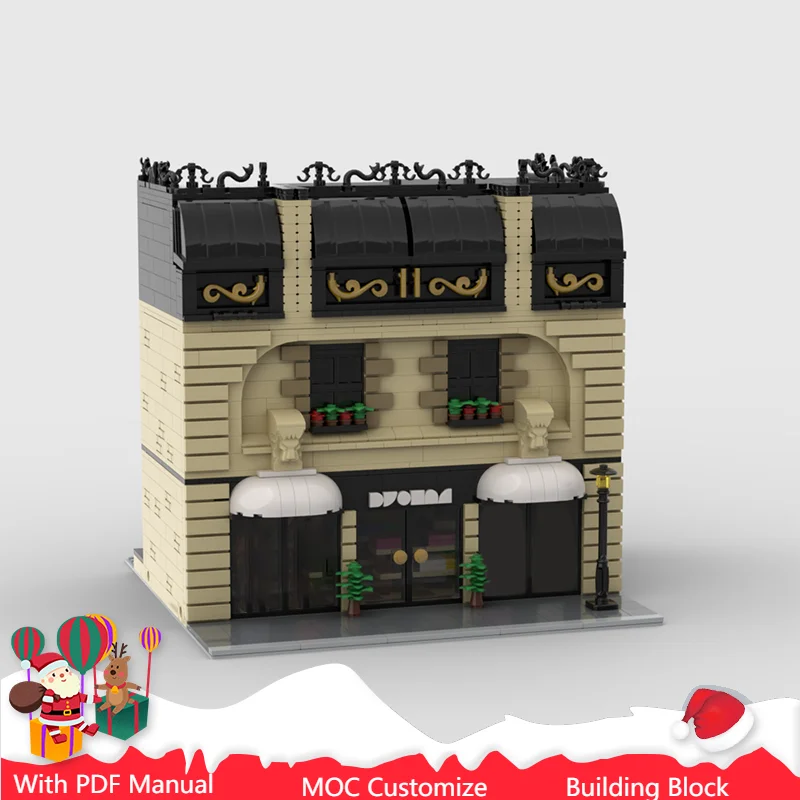 Hot 2419 PCS MOC Stad Uitzicht Modulaire Oude Jurk Winkel Bouwsteen Diy Educatieve Montage Kinderen Speelgoed Kerst Verjaardagscadeautjes