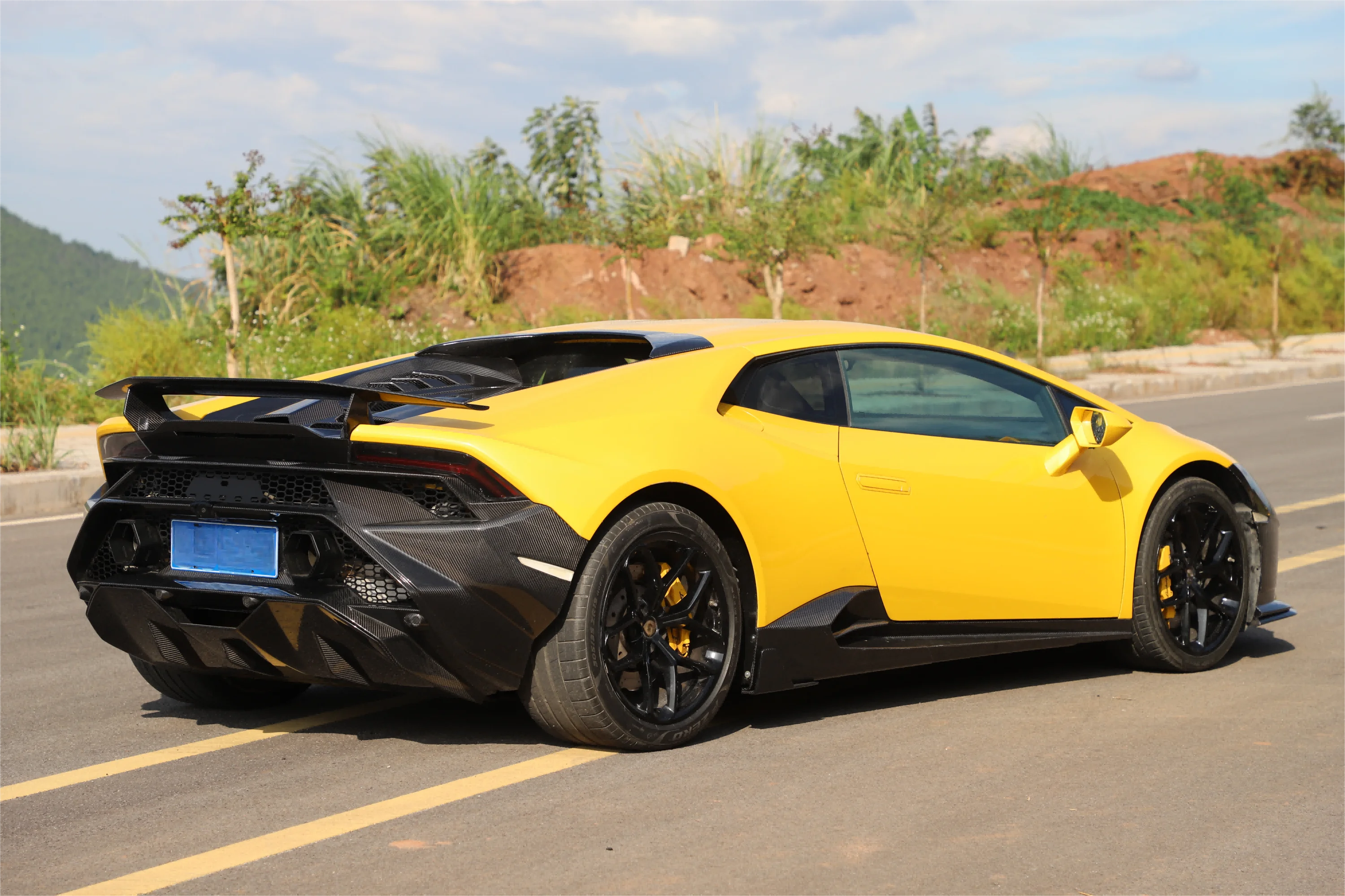 2025 ألياف الكربون الغطاء الخلفي غطاء المحرك هود أجزاء تعديل لامبورغيني هوراكان LP 610-4 سبايدر 2016 2019 LP 580-2 جديد #5