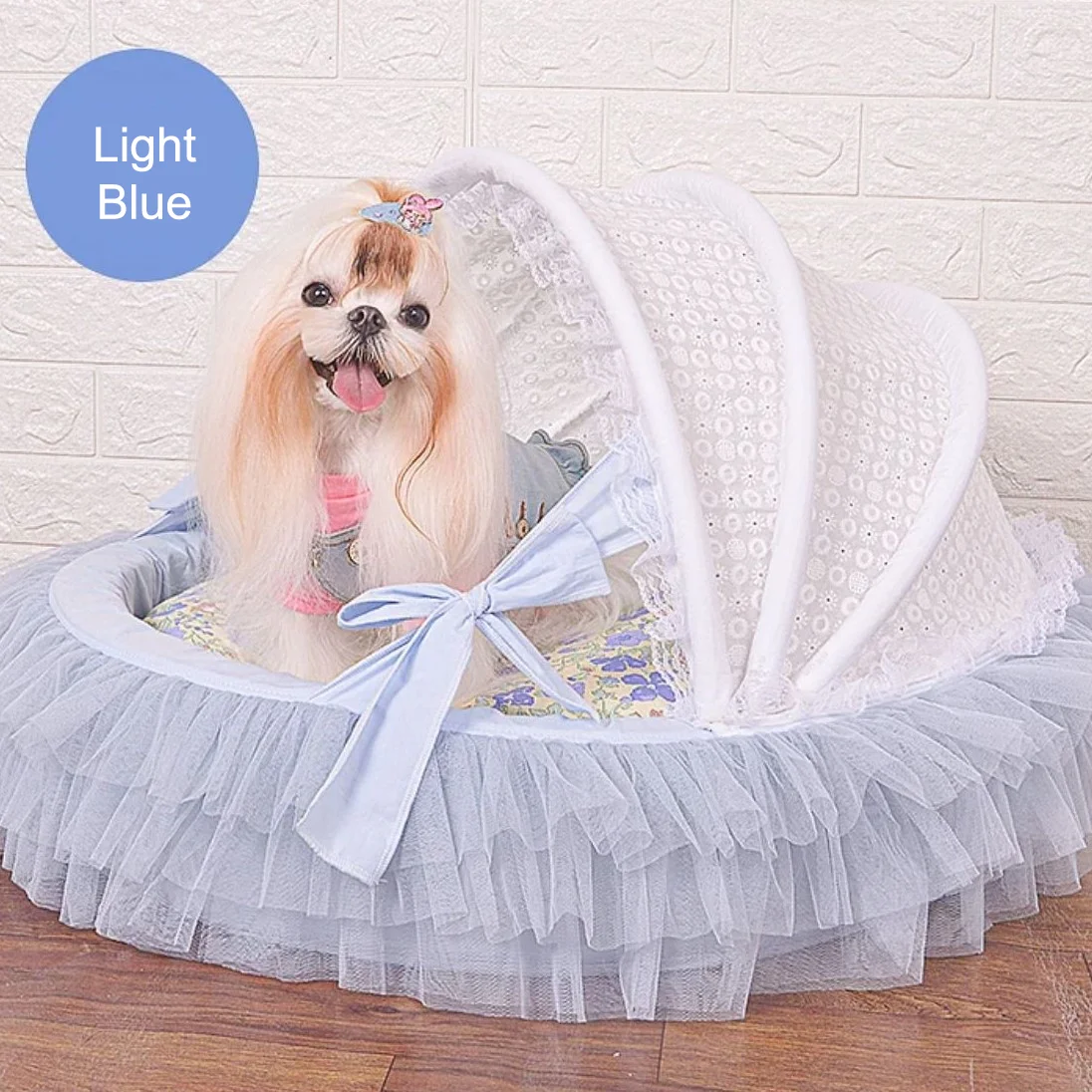 Articoli per animali domestici-Dog Cat Princess Cradle Deluxe Bed Puppy Kitten Luxury Bed Sofa Pet Supplies cuscino accessori cestino