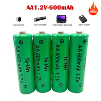 AA 600mAh 1.2V NI-MH Rechargeable Battery for Camera Microphone Flashlight Remote Control  MP3/MP4 Player  Electric Shaver