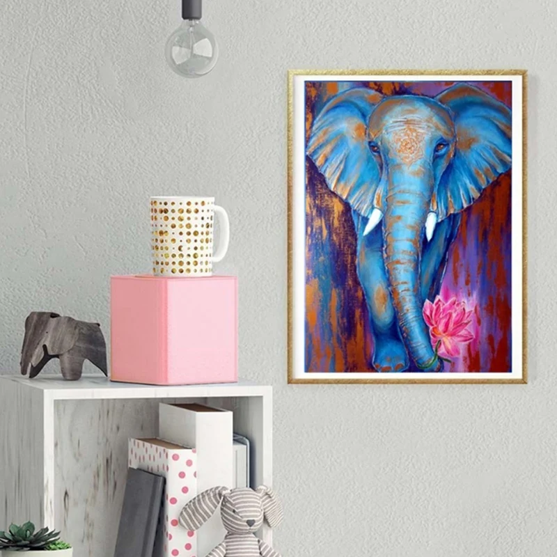 Hot DIY Diamond schilderij volledige Diamond Elephant Dot Diamond Cross Stitch decoratieve schilderkunst woondecoratie cadeau