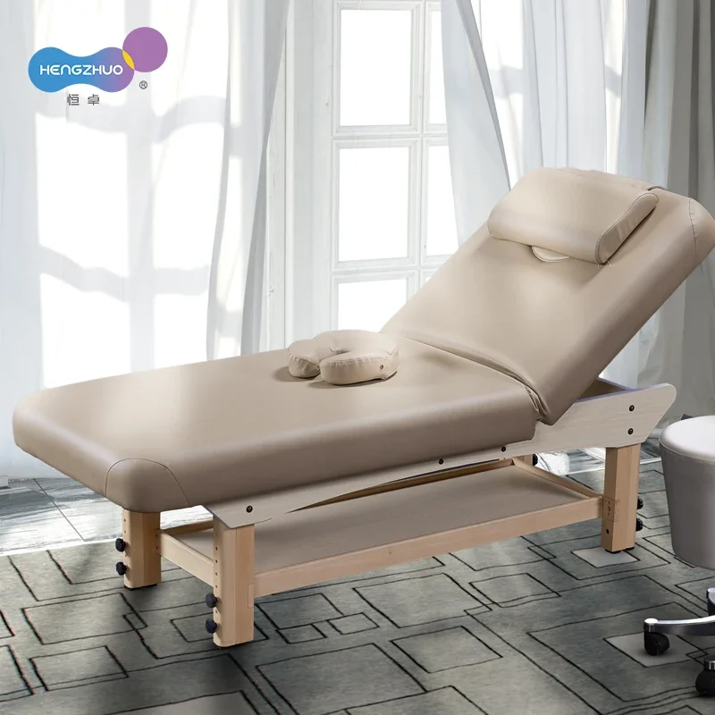 Thai Massage Bed Solid Wooden Portable Massage Tables Top Selling Full Body Beauty Massage Bed for Sale