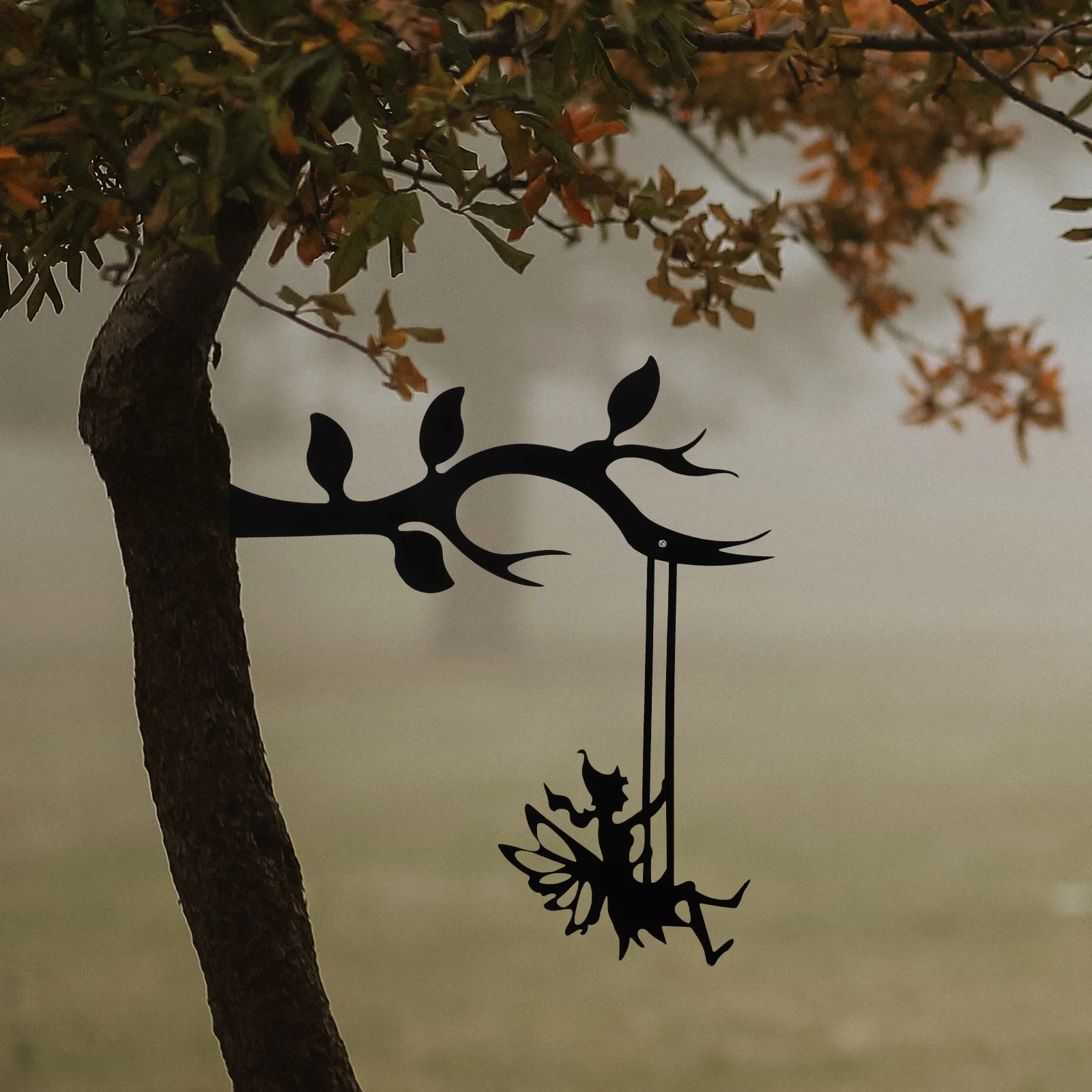 

Сказочная ветка, металлический настенный художественный декор, яркая текстура, узор, очаровательный садовый кол, уличное украшение, сказочный металлический настенный декор