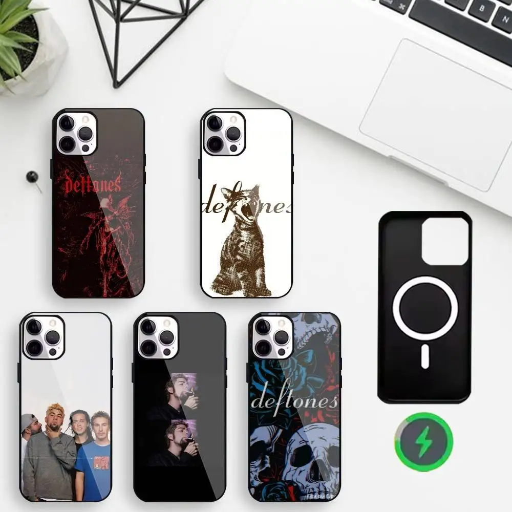 

Punk Rock D-Deftones Phone Case For iPhone17,16,15,14,13,12,Wireless charging protective case soft cover
