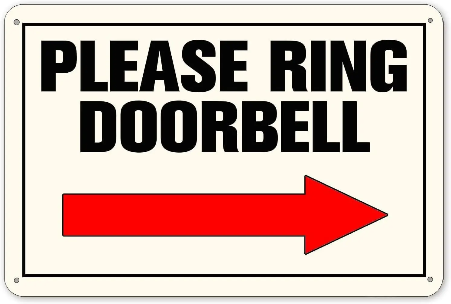Vintage Tin Sign Please Ring Doorbell Funny Novelty Metal Tin Sign Retro Wall Decor for Home Gate Bars Restaurants Cafes Pubs Cl