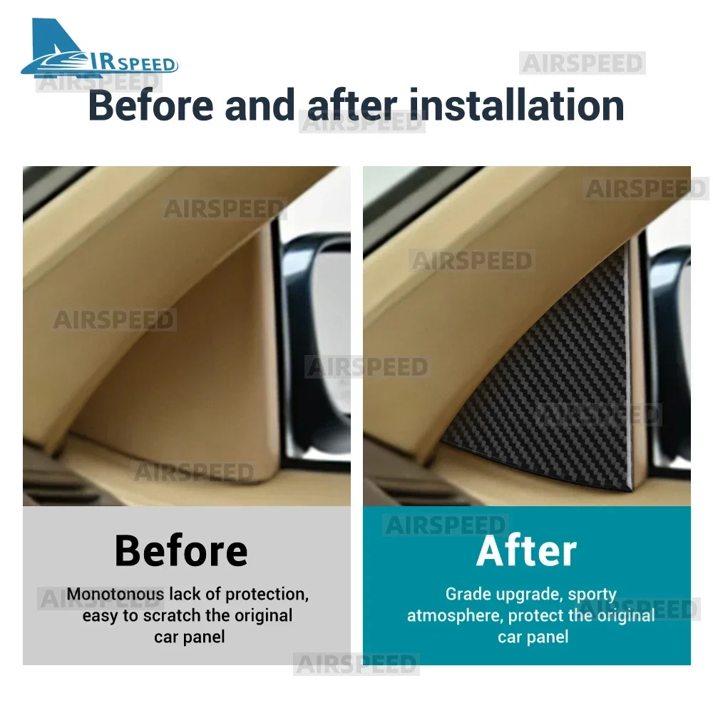 Real Soft Carbon Fiber Sticker Car Door A-Pillar For Mercedes Benz SL R129 1990-1994 1995 1996 1997 1998 1999 2000 2001 2002
