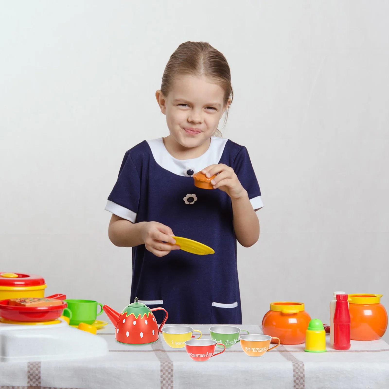 Juego de té de simulación, accesorios de cocina, juguetes para hacer la tarde, postre para niños y niñas