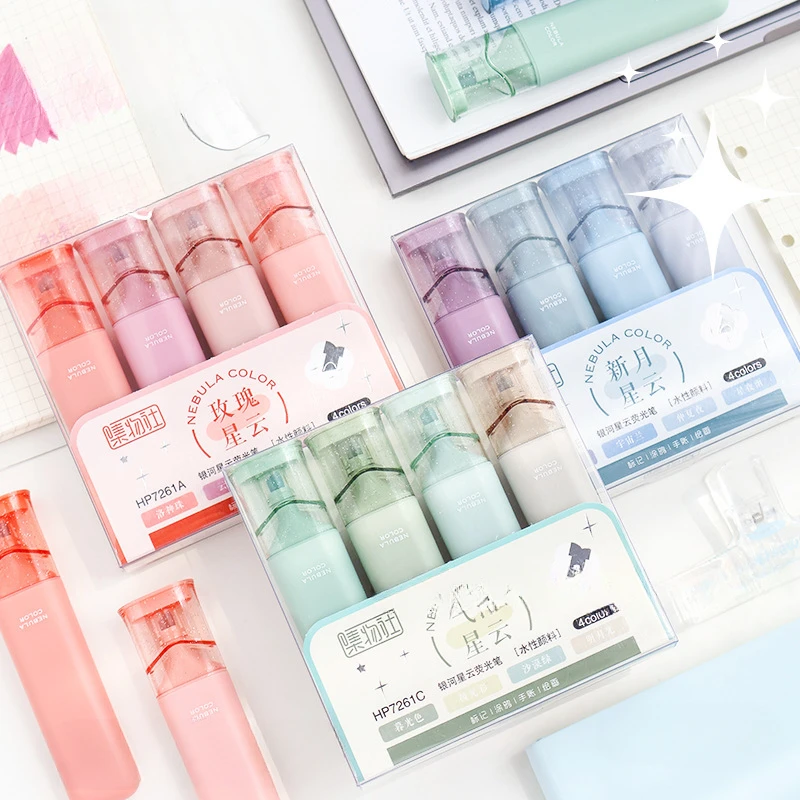 Flash Highlighter High Beauty Eye Care Student Hand Account Marking Note Number Highlighter Set Paint Markers