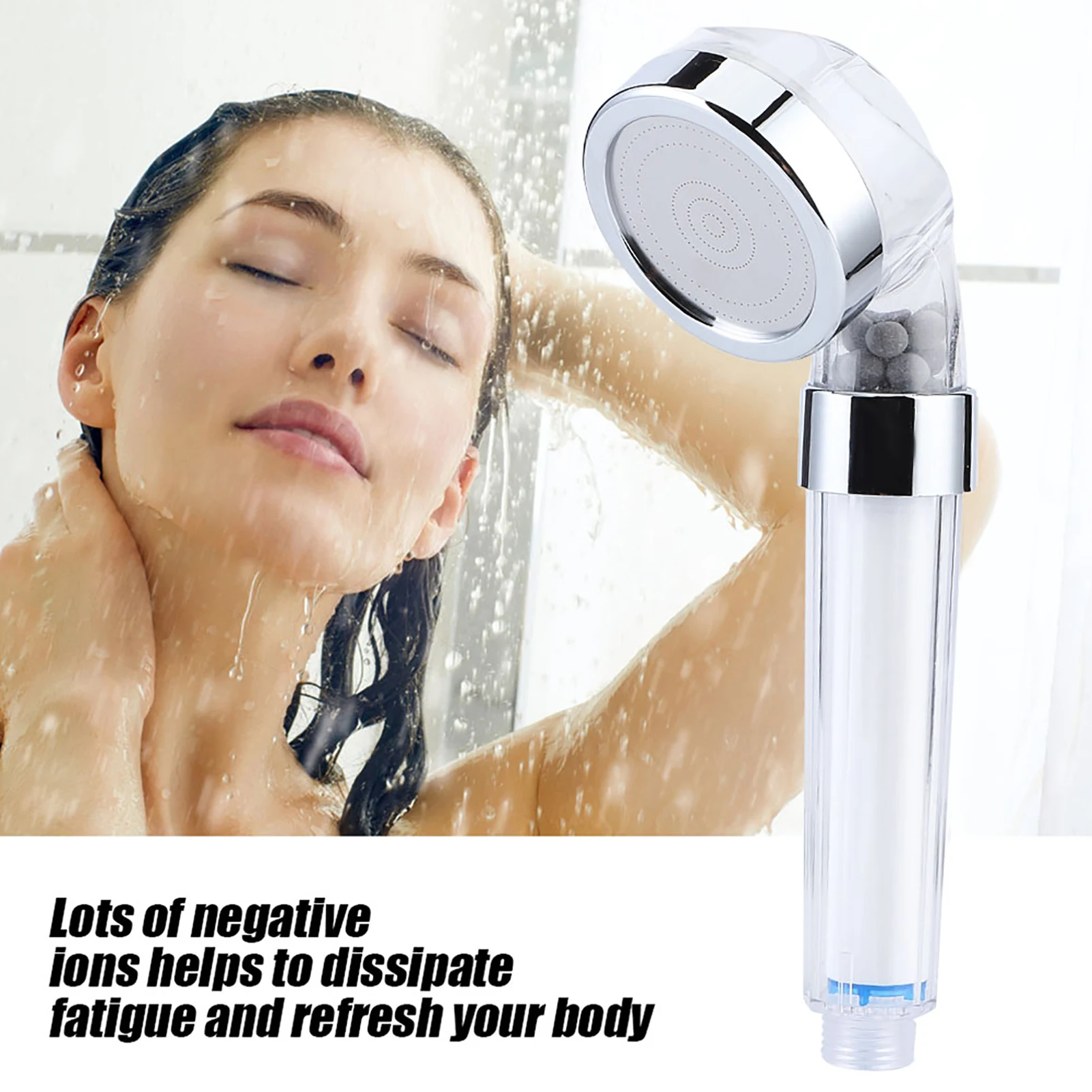 Hand Shower Negative Ions Pressurized Handheld Shower Head Bathroom Showering Bathing Sprinkler Rain Shower Shower Water Shower