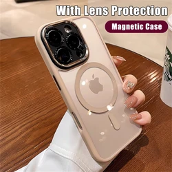 Lens Camera Protection Shockproof Magnetic Case For iPhone 17 Air 16 15 14 13 12 Pro Max For Magsafe Wireless Charge Cover Shell