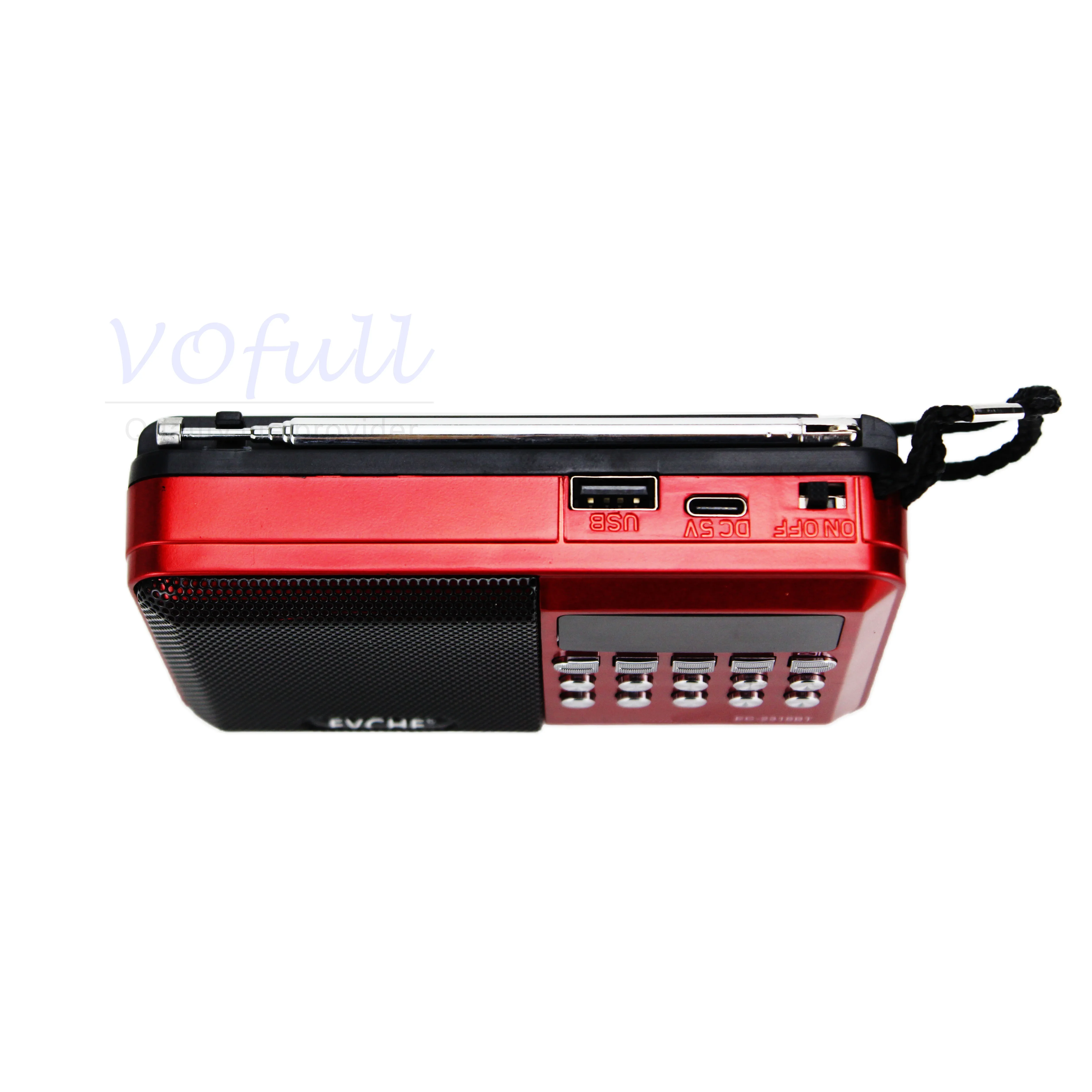 Vofull Retro FM Radio FM/AM  Rechargeable Battery Radio  LED Digital Radio