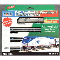 KATO N 1/160 Train Model 106-6285 P42 Viewliner 1 Head + 3 Carriages 4 Sections Set Train Model Toy Gift