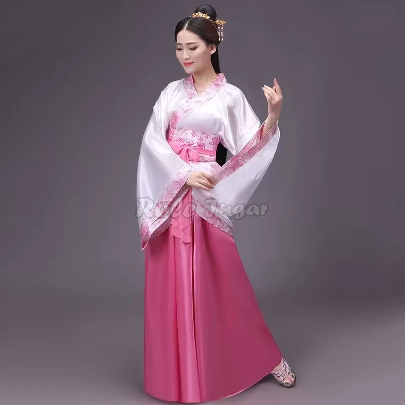 Traje Hanfu Tang para mulheres, vestido antigo tradicional chinês, roupas de dança, feriado