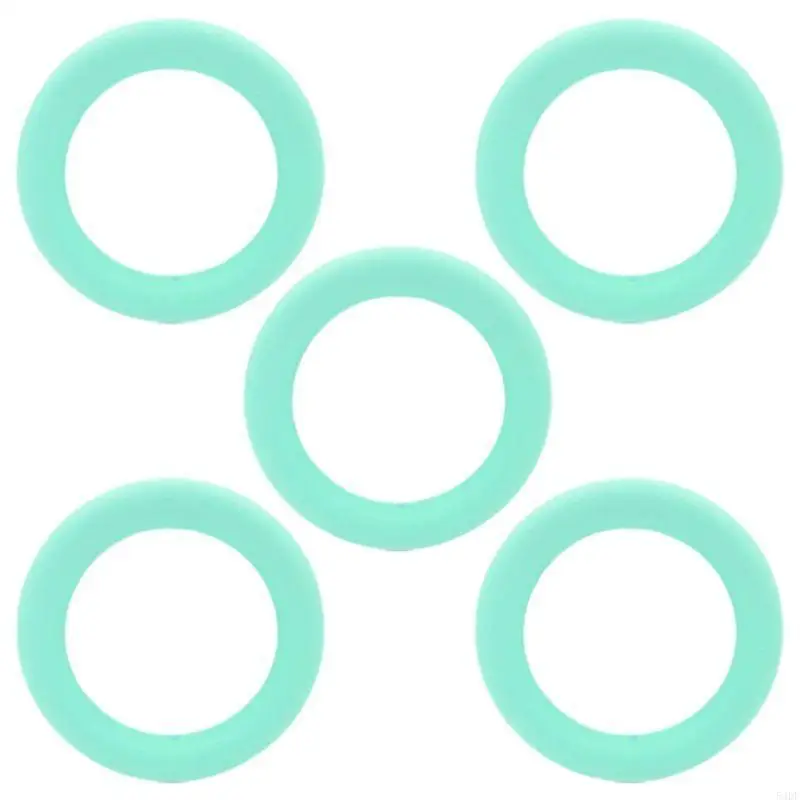 

54DF, 5 шт./упак., 65 мм, силиконовые кольца для прорезывания зубов, бусины, сделай сам, детские жевательные конфеты для грудью,