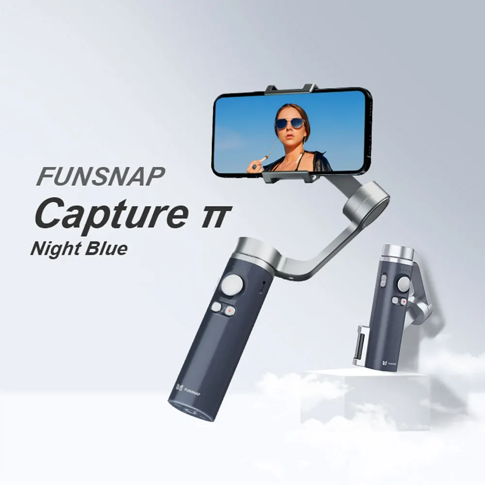 FUNSNAP Capture pi 3-Axis Gimbal Stabilizer with Zoom Bar for iPhone 13 12 Pro Max Samsung s21 s20 Android for Vlog and Live