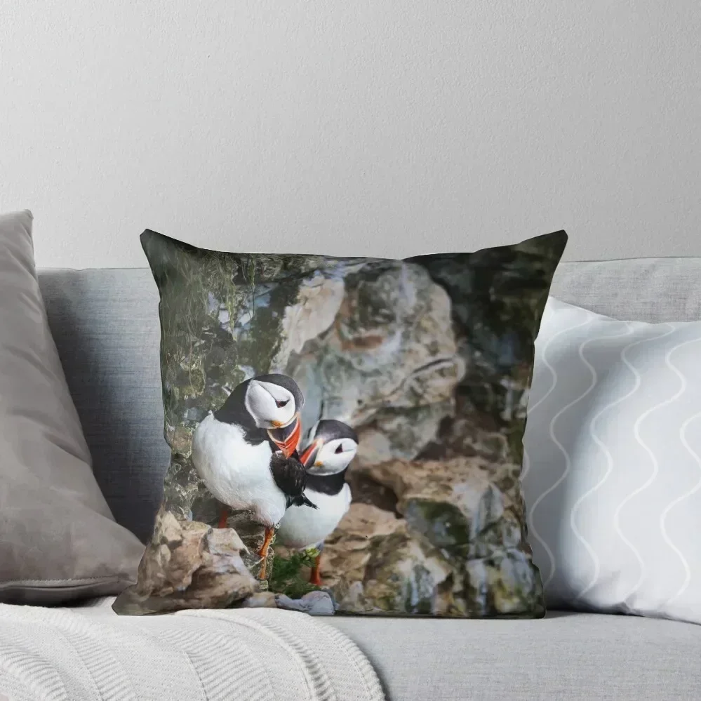 

Puffin Pair Throw Pillow bed pillows Cushions For Decorative Sofa Christmas Pillowcase pillow