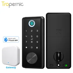 Smart Deadbolt Locks Entry Front Door Ttlock Tuya App Wifi Keyless Fingerprint Keypad Digital Bluetooth Lock For Home Apartment