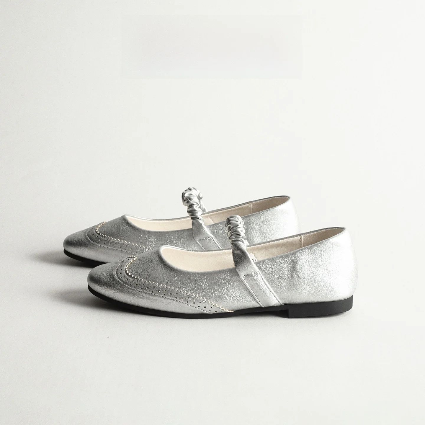 genuine-leather-mary-jane-ballet-flat-shoes-women's-spring-flat-bottom-round-head-elastic-band-casual-slip-on-single-shoes