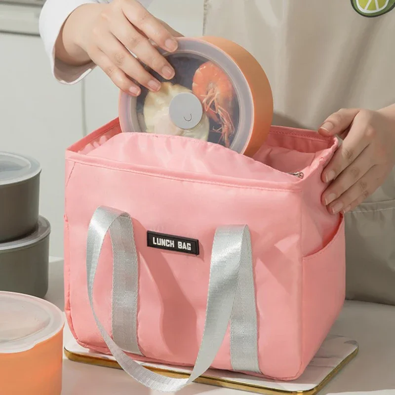 Insulated Lunch Box Thermal Bag Large Capacity Work Food Delivery Storage Container for Women Cooler Tote Travel Picnic Pouch