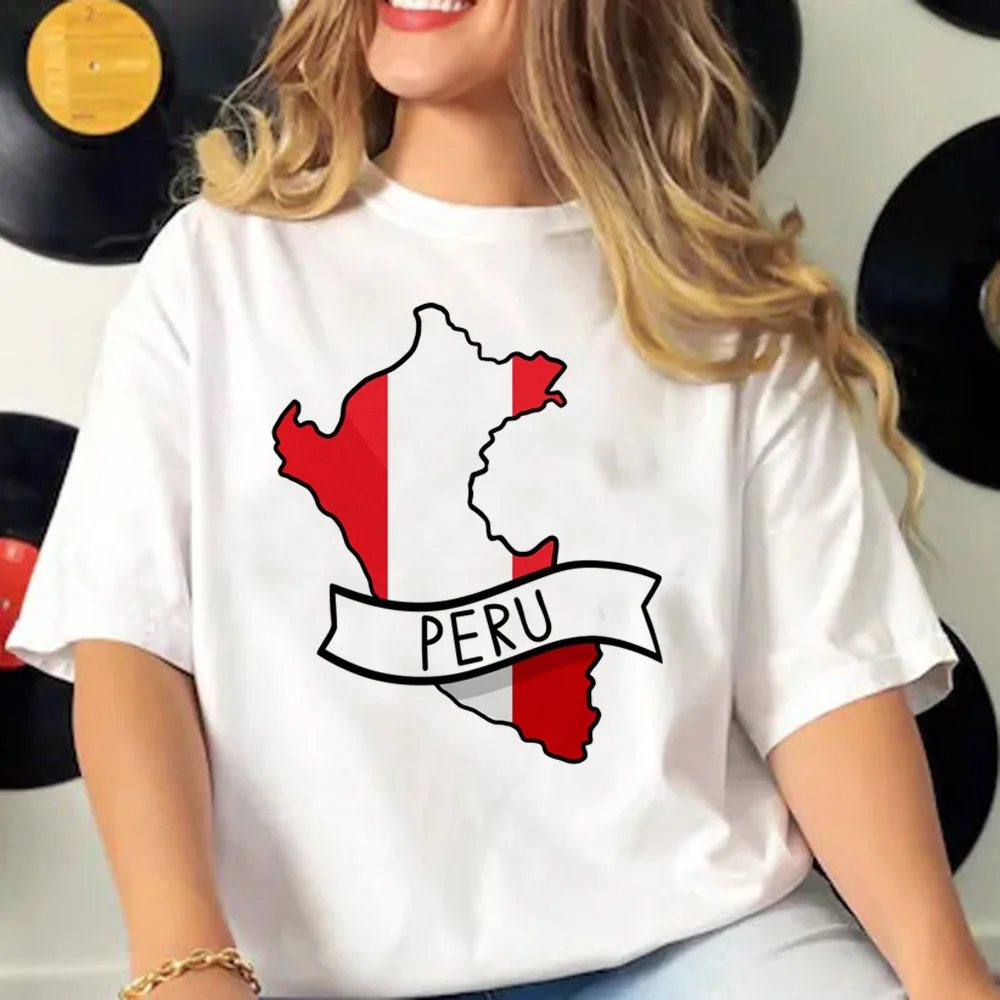 Peru t shirt women manga harajuku tshirt girl funny graphic manga clothing