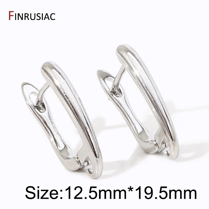 18K Vergoldete Messing-Ohrhaken, Glatte Ohrclips, Ohrverschlüsse, DIY-Zubehör für Damen-Ohrringe – Detail 20