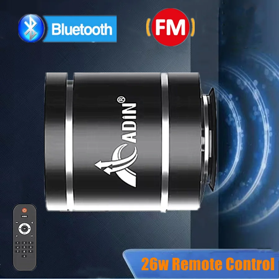 Adin Remote Control Bluetooth Vibro Speaker 26w Vibration With Fm Radio Column Wireless Music Vibrating Speaker From Neighbours