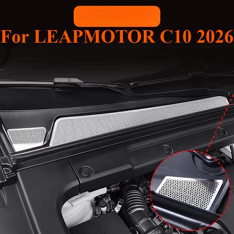 

Car For LEAPMOTOR C10 2026 CFront hood air inlet protective cover, water guide groove to prevent blockage Accessories