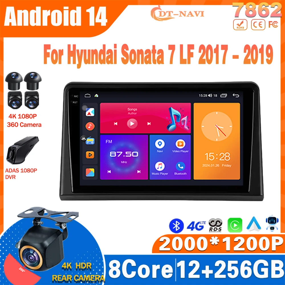

Android 14 Radio For Hyundai Sonata 7 LF 2017 - 2019 Multimidia Video Player Navigation Carplay Stereo NO 2Din DVD 4G Head Unit