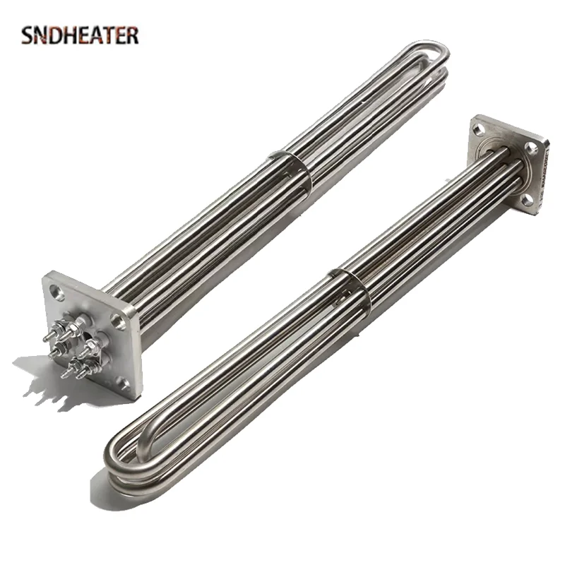 SNDHEATER 380V Electric Dishwasher Boiler Heating Element 65MM Flange SS316 Water Heater Resistance 700MM 9KW 12KW 15KW 3Phase