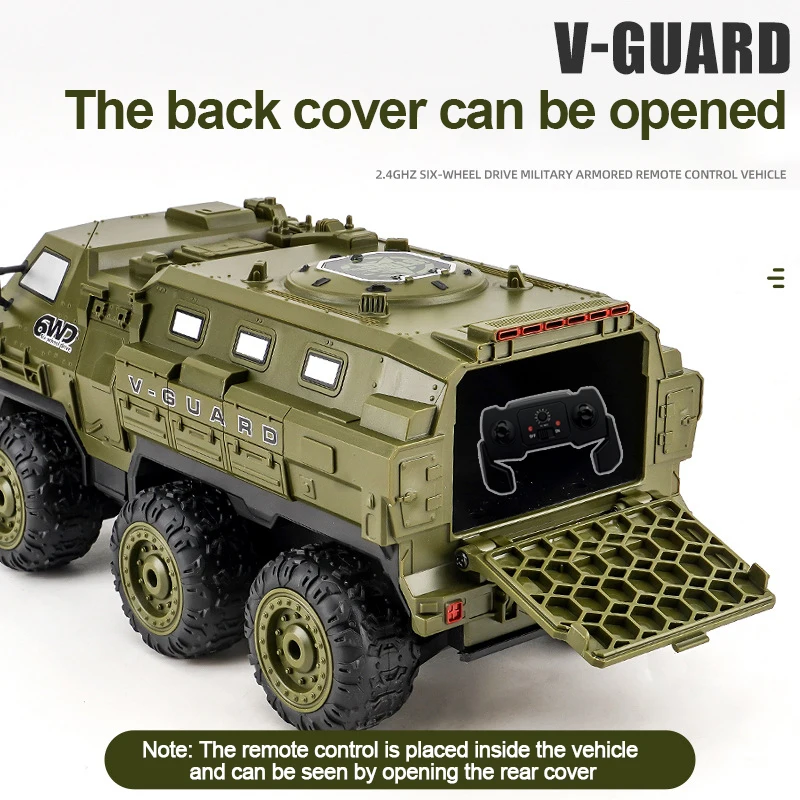 جديد RC 6-wheel Drive RC سيارة مدرعة الثقيلة مركبة مواصلات قابل للتعديل سرعة كاملة النطاق تسلق على الطرق الوعرة RC سيارة عالية السرعة