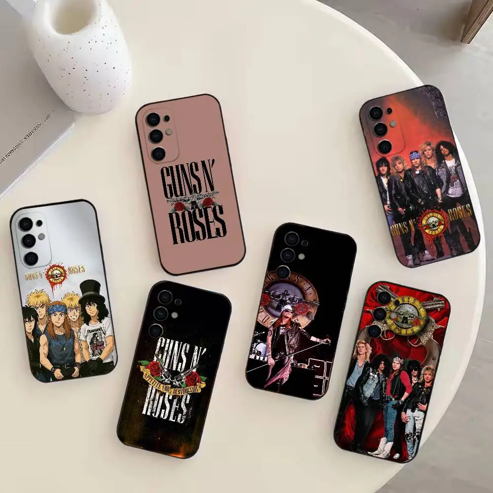 G-Guns N A-Axl Rose Roses  Phone Case For Samsung S25,S24,S21,S22,S23,S30,Ultra,S20,Plus,Fe,Note,10,9,5G Black Cover