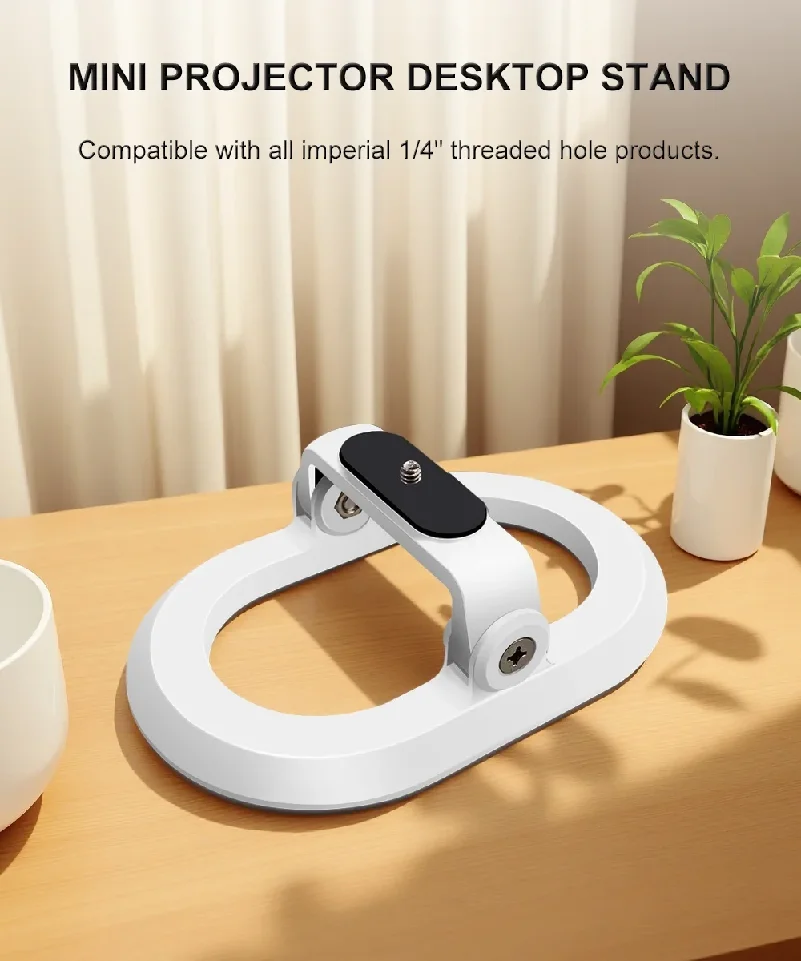 Mini desktop projector stand with 30 infinitely adjustable load-bearing capacity of 2.5Kg and anti slip silicone protection