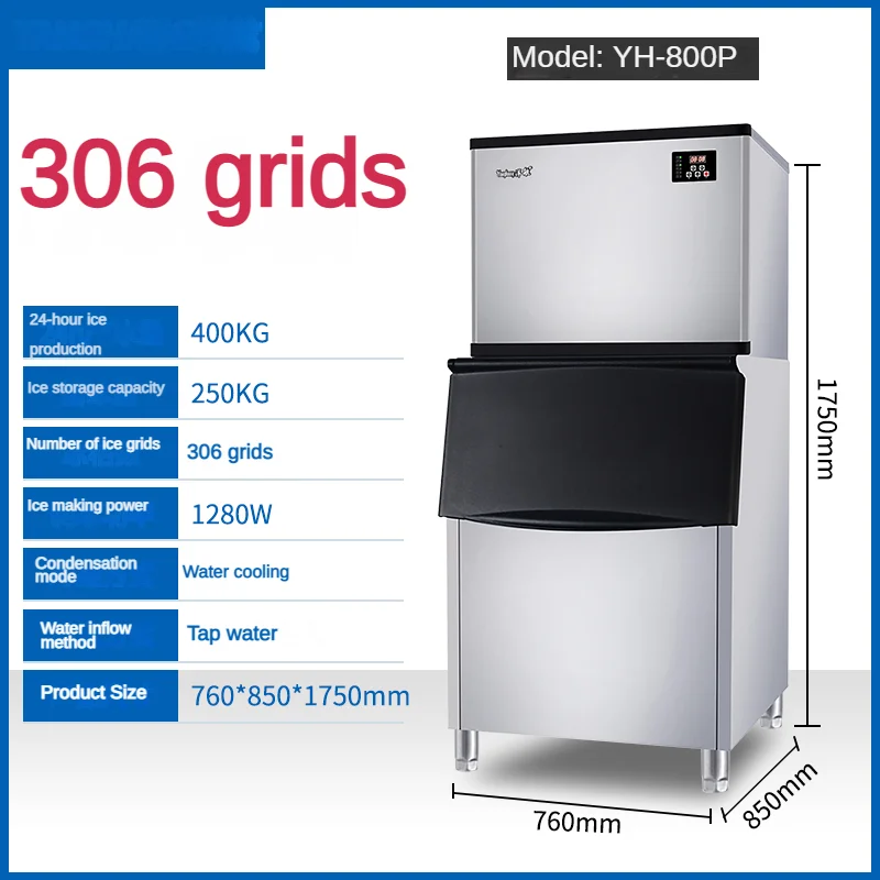 For 500kg Per Day Commercial Ice Maker Freestand Ice Cube Machine Automatic For Sale