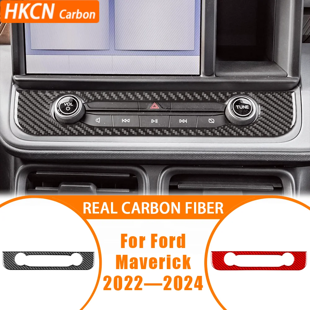 

For Ford Maverick 2022—2024 Carbon Fiber Emergency Lamp Warning Light Panel Car Interior Accessories Cover Trim Sticker Decal