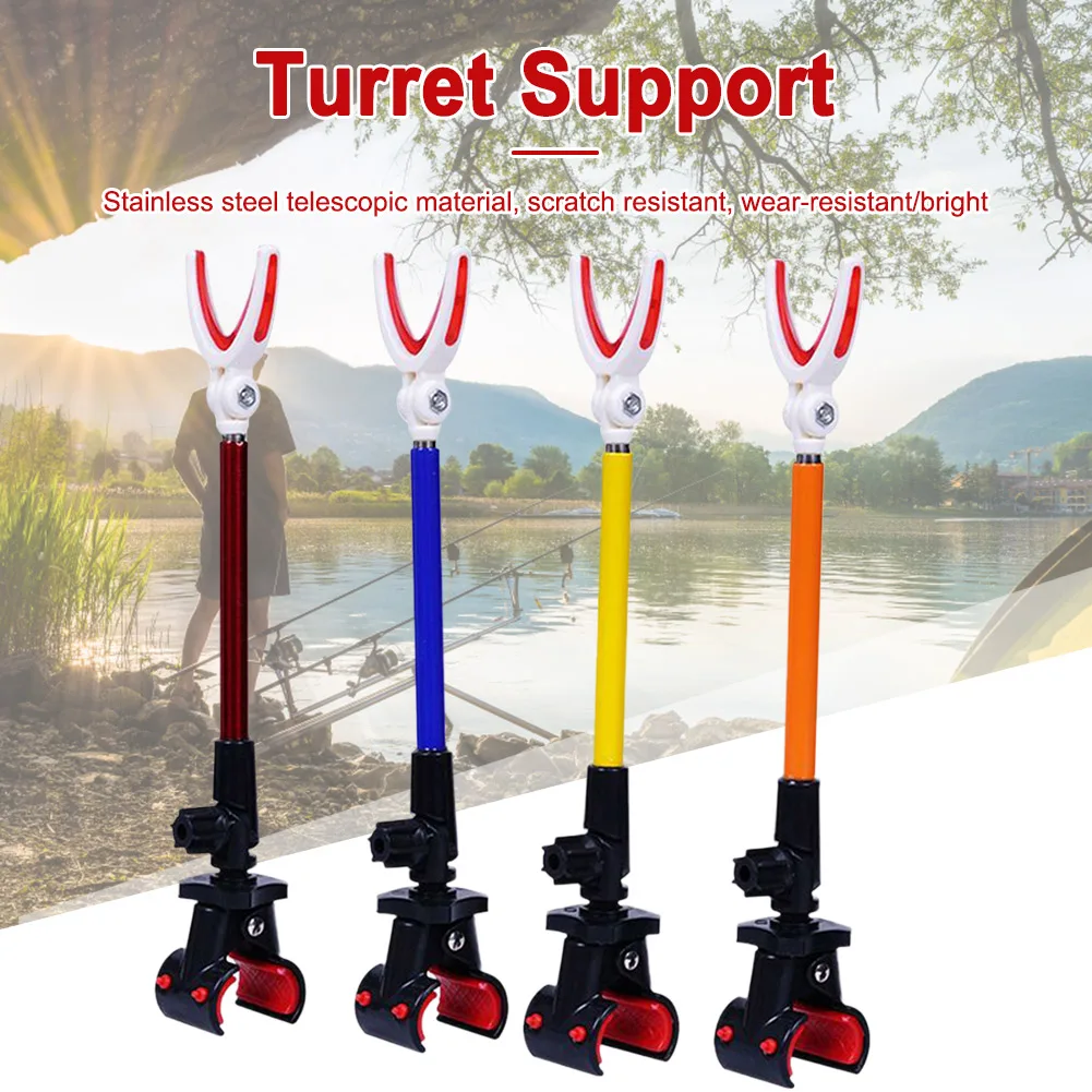 Telescopic Fishing Rod Brackets Gear Tools Adjustable Fishing Rod Holder Mount Anti Scratch Wear-resistant Random Color Tackle