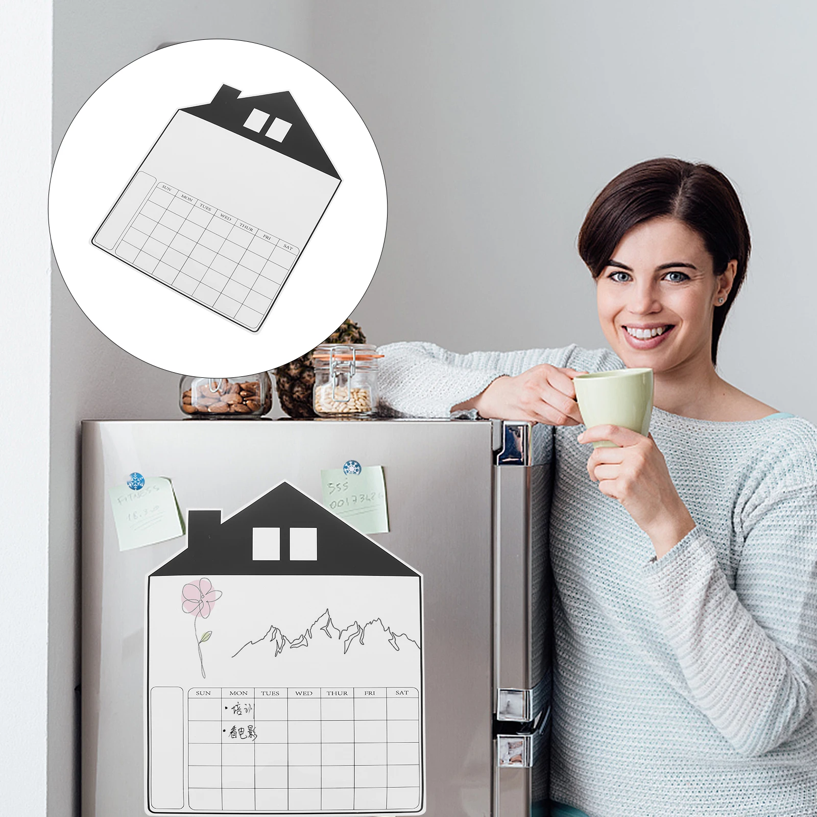 

Magnetic Sticker Calendar Monthly Planner Whiteboard Refrigerator Weekly Fridge Planning Erasable Schedule Organization