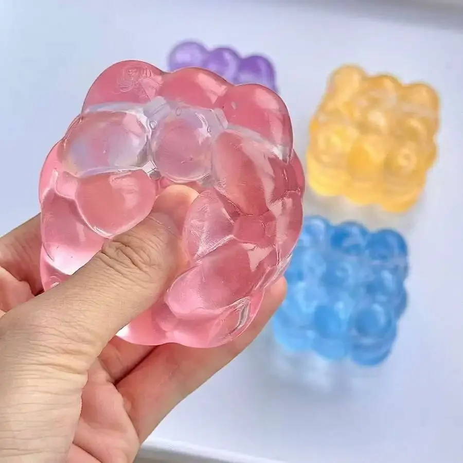 

New Malt Squeeze Stress Relief Cube, Ultra-Thin Compressed Malt Anti-Pressure, 1pc Soft Slow Rebound Water Cube, Grape