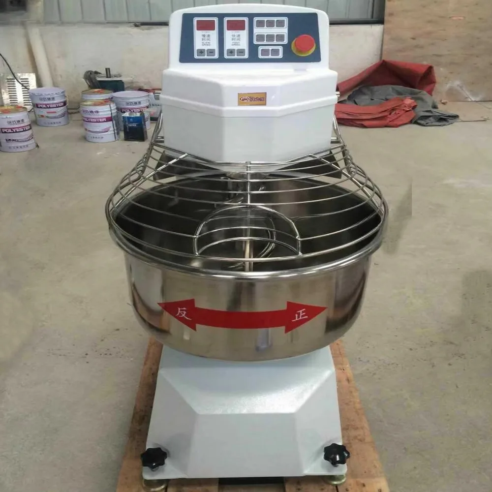 Luxury Fixed Spiral Dough Mixer with Touch Screen 2-Speed Motor for Bakery Bread Making