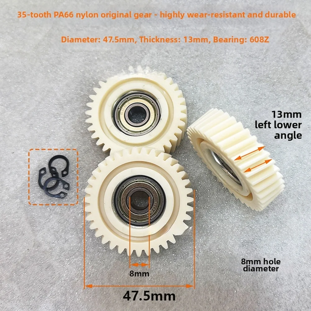 

Electric Vehicle Bike Gear 35T Gear Set 608Z Bearing Ebike Gear 3PCS For E-Bike Motor Drive System Bicycle Parts