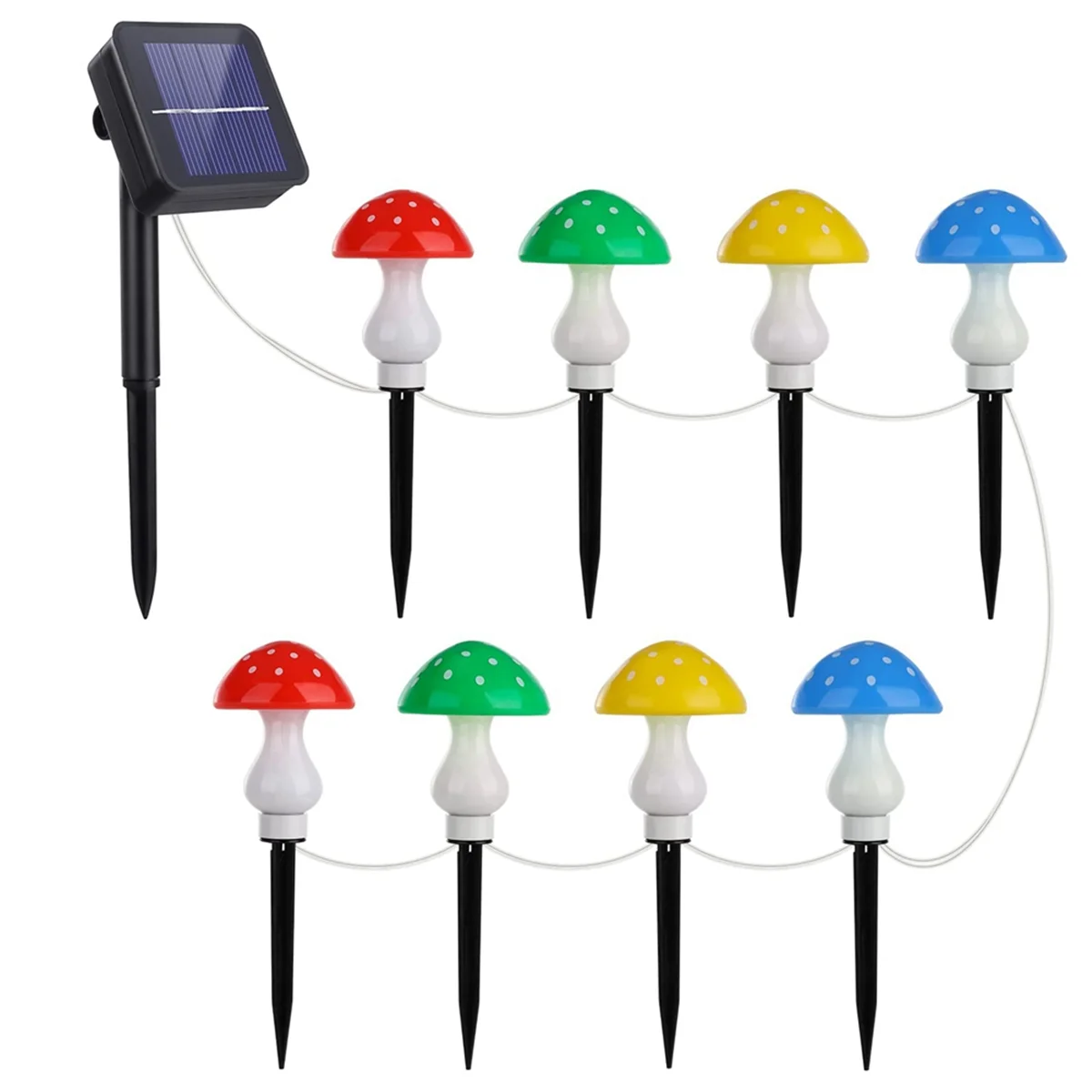 

Solar Mushroom Lights Outdoor Garden 8 Modes for Yard, Lawn, Pathway, Christmas, Walkway, Fence Decorations