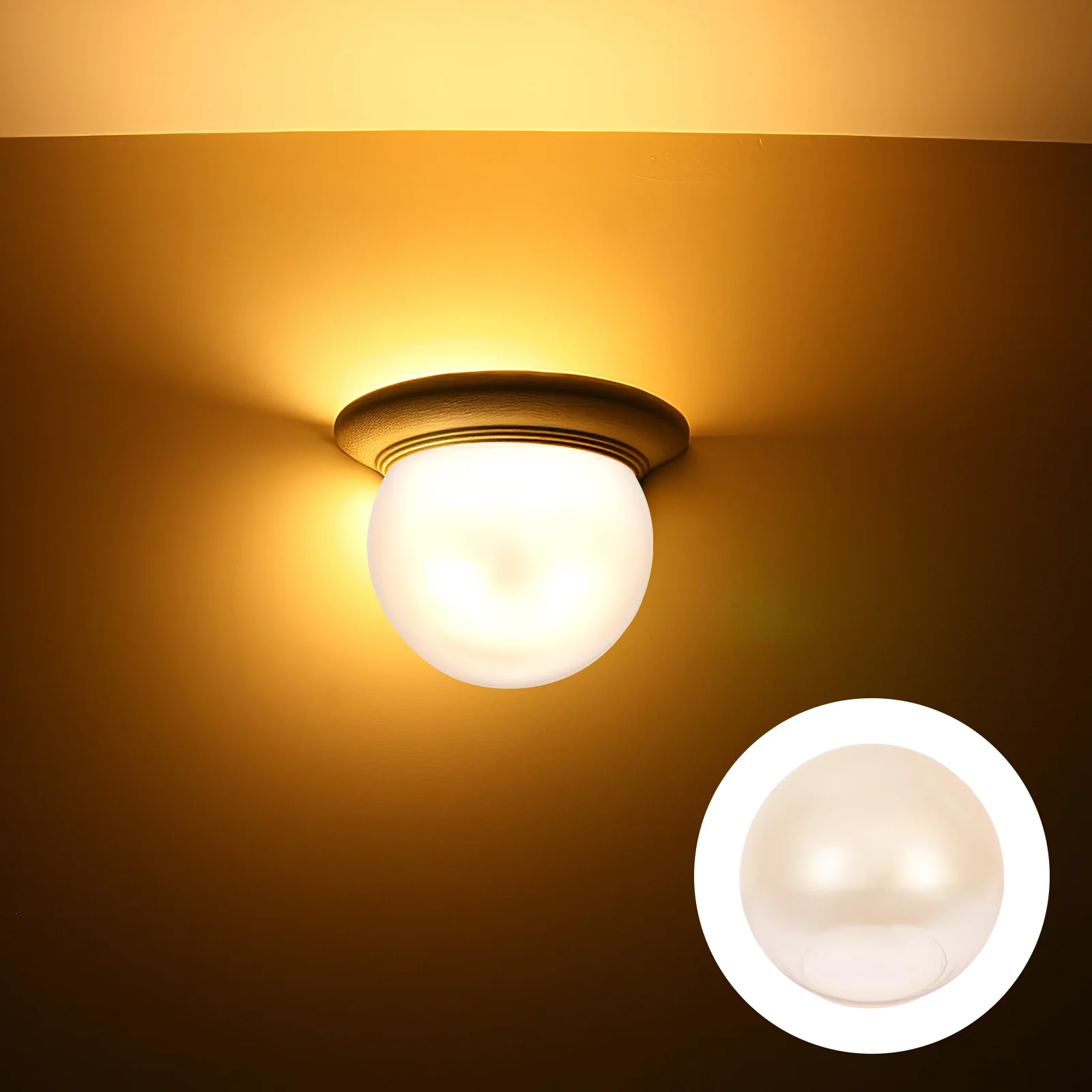 

Round Glass Lampshade Replacement Easy Install Remove Contemporary Look Bright Light for Home Decor Lighting Lamp Shades