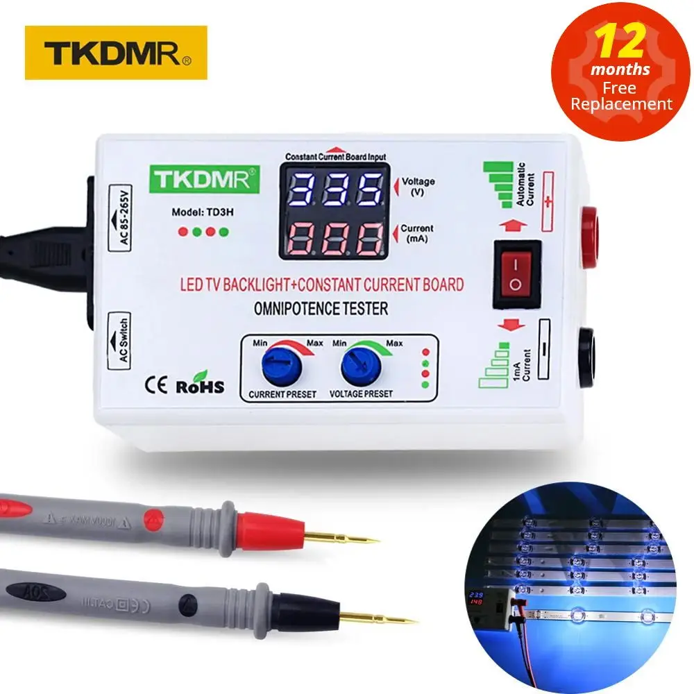 TKDMR 0-330V LED TV Backlight Tester Smart-Fit Manual Voltage Tester Adjustment Constant Current Driver Board Repair LED Bead