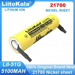 LiitoKala Lii-51G 21700 3.7V 5100mAh High-capacity Lithium ion Battery 24v 36v 48v 60v Rechargeable batteries DIY Nickel sheet