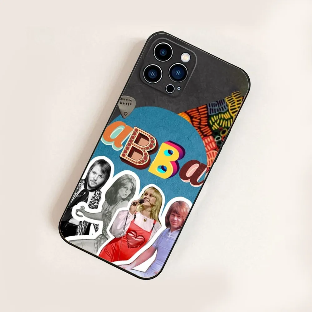 Mamma Mia Abba Phone Case For iPhone16,15,14,13,12 Mini 11 Pro XR,X,XS,MAX 7,8 Plus Silicone Cover Soft Black