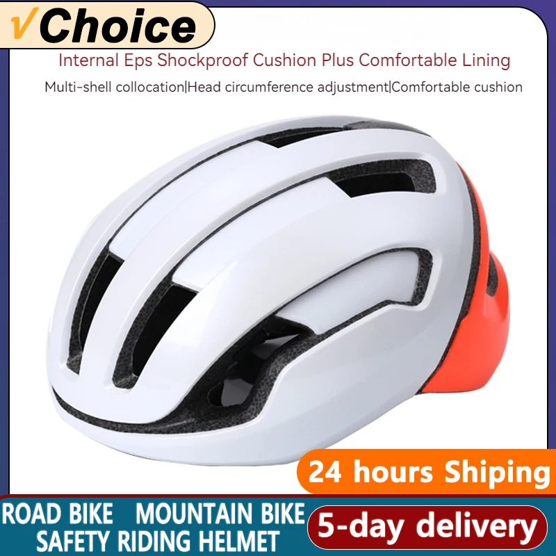 Road Bicycle Helmet Red Cycling helmet For Man Women Size M L EPS + PC Shell Mtb Bike Equipment Outdoor Sports Safety Cap