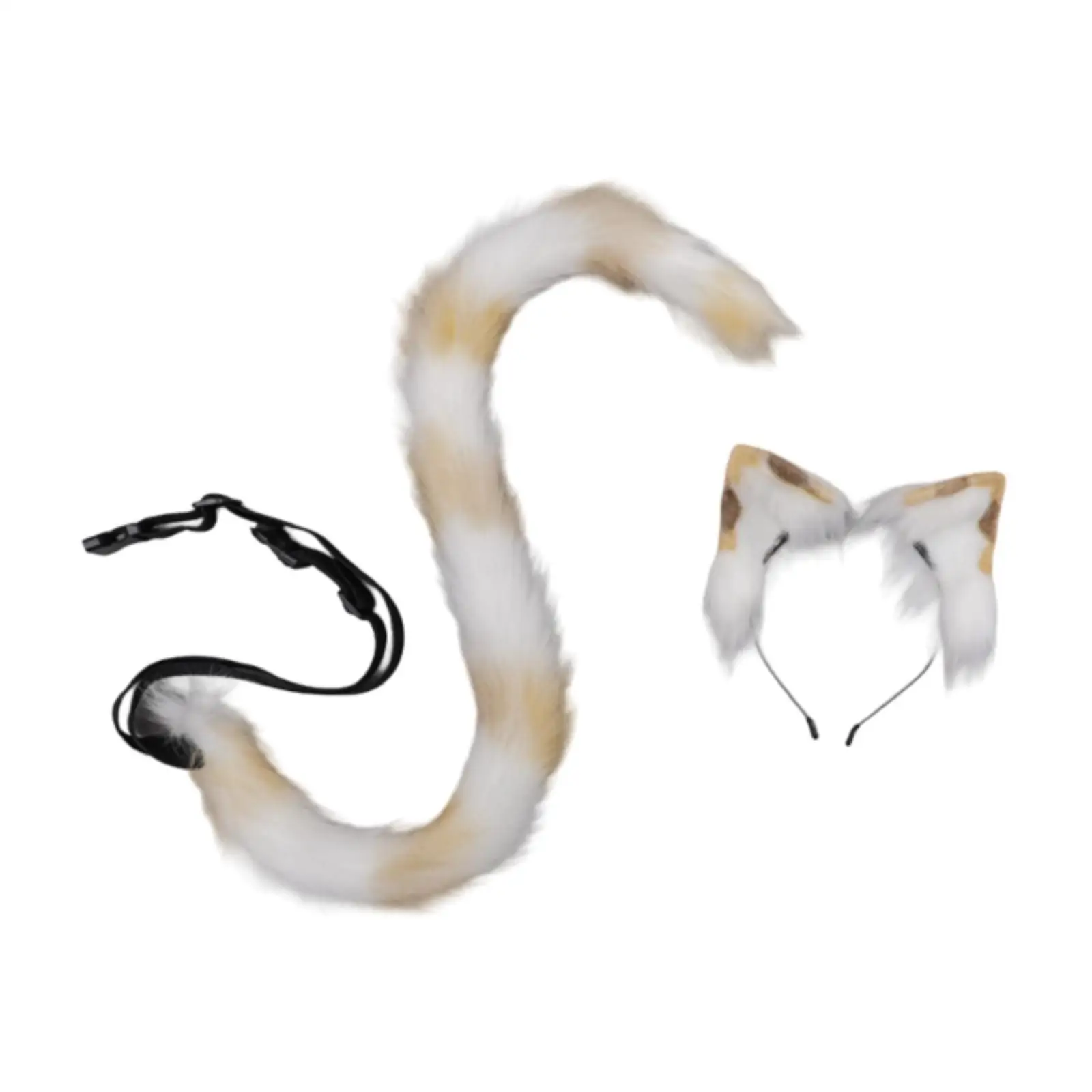 

Cat Ears and Tail Set Cosplay Animal Themed Parties Cartoon Hair Hoop for Party Stage Performance Birthday Role Play Masquerade