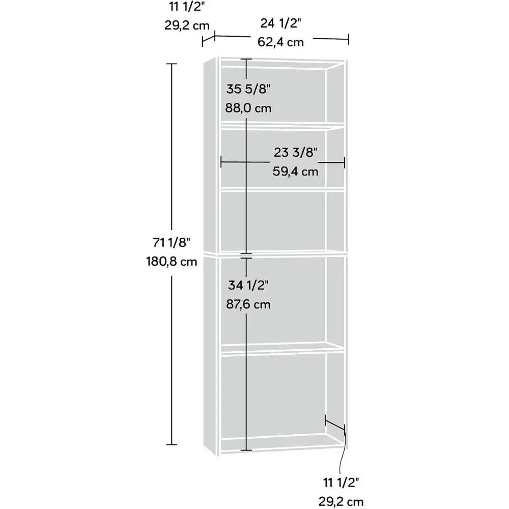 Estantería con diseño de cereza para sala de estar, mueble para el hogar, L: 24,57 "X W: 11,50" X H: 71,18 ", 5 unidades